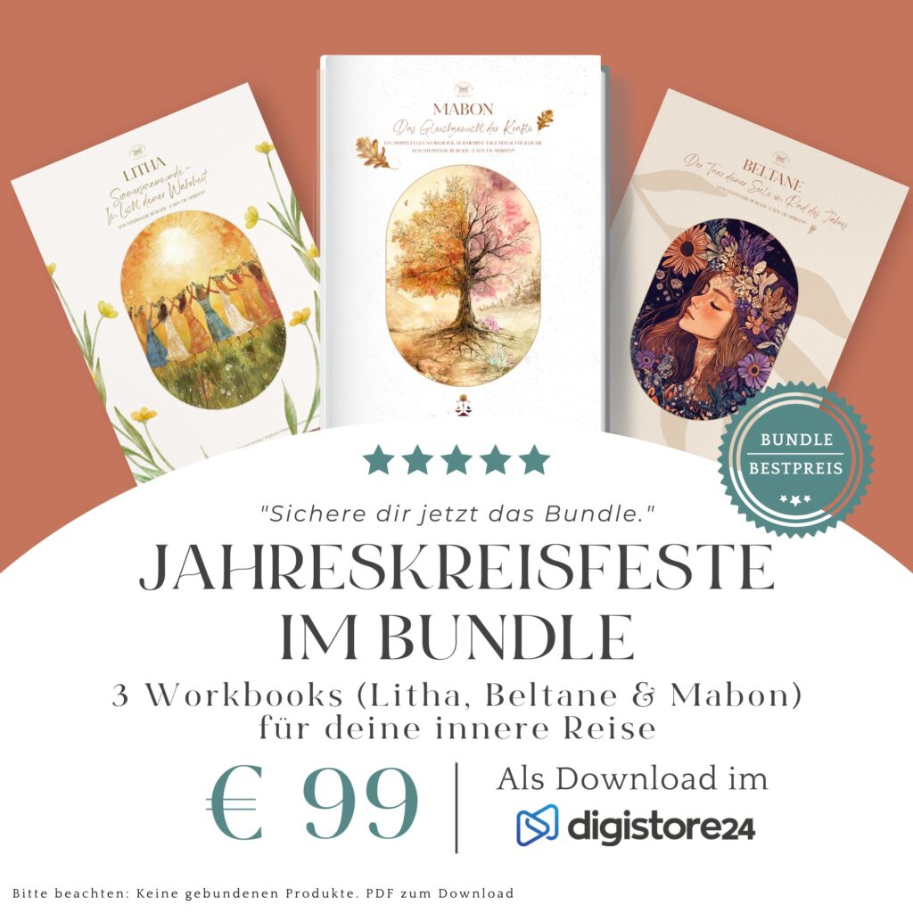 Workbook Bundle Jahreskreisfeste Litha, Beltane, Mabon
